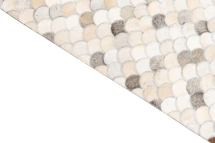 8' 2 x 9' 10 Cowhide Leather Rug