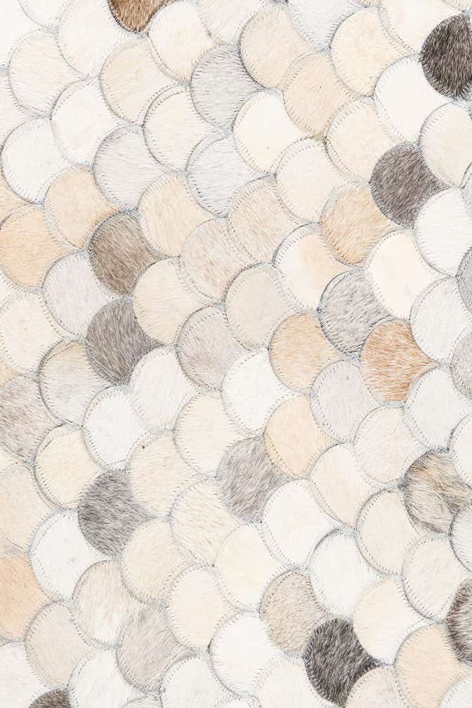 8' 2 x 9' 10 Cowhide Leather Rug