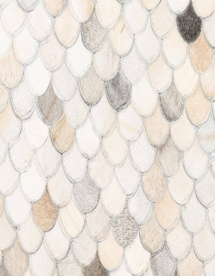 Detail image of 8' 2 x 9' 10 Cowhide Leather Rug