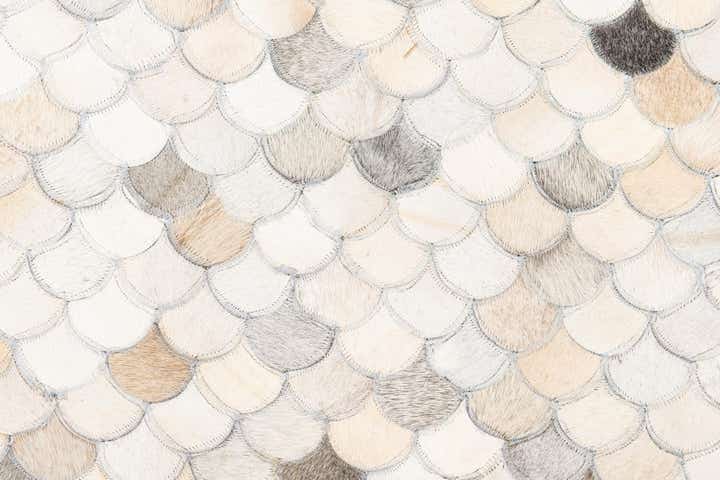 8' 2 x 9' 10 Cowhide Leather Rug