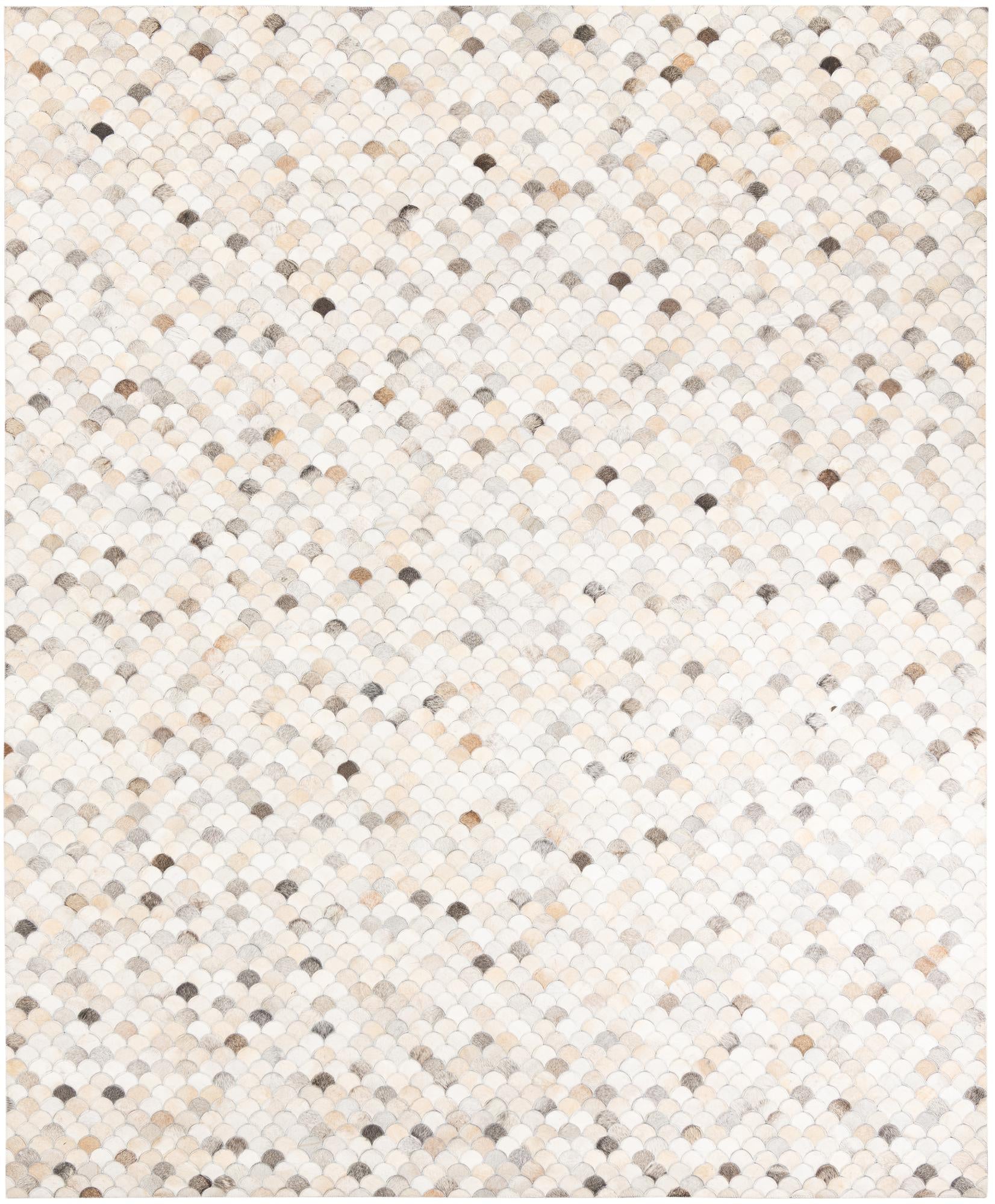 8' 2 x 9' 10 Cowhide Leather Rug
