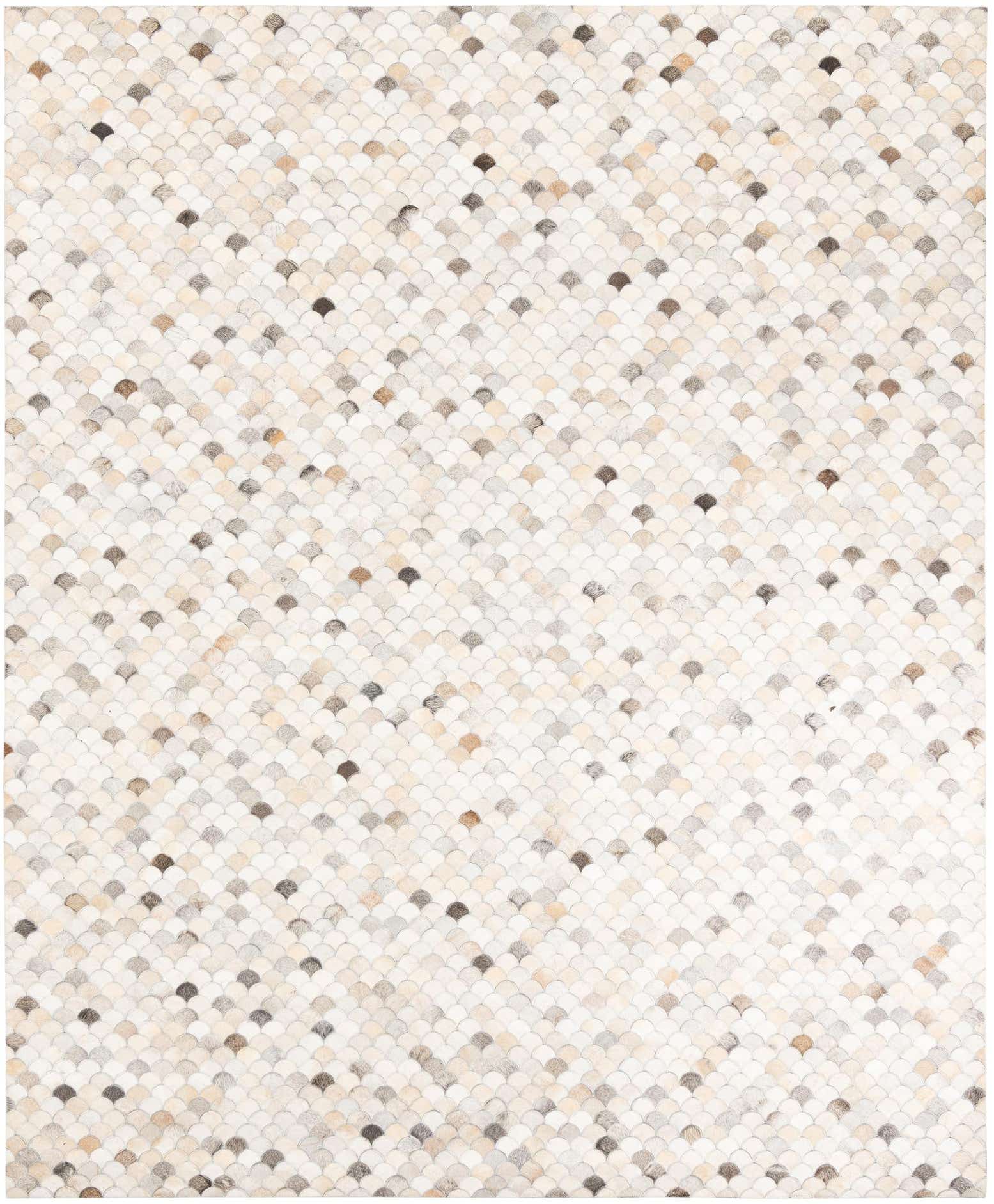 8' 2 x 9' 10 Cowhide Leather Rug