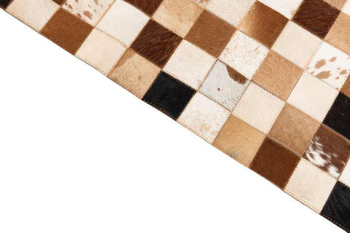 8' x 10' Cowhide Leather Rug