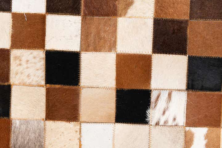8' x 10' Cowhide Leather Rug