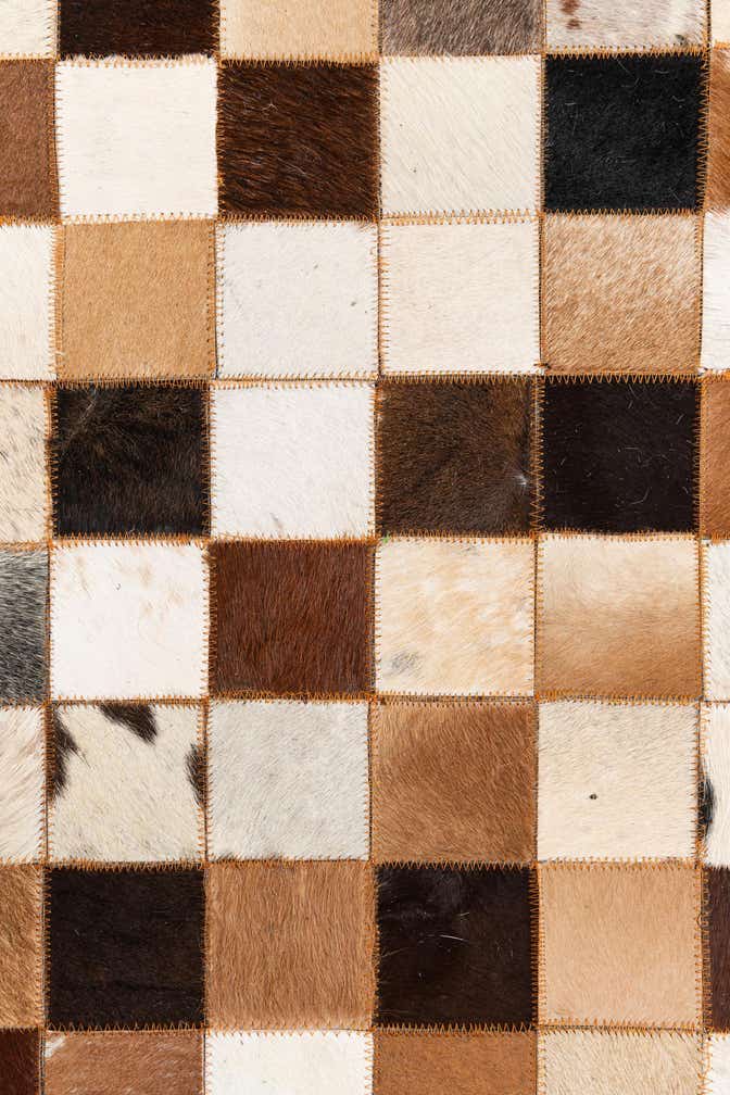 8' x 10' Cowhide Leather Rug