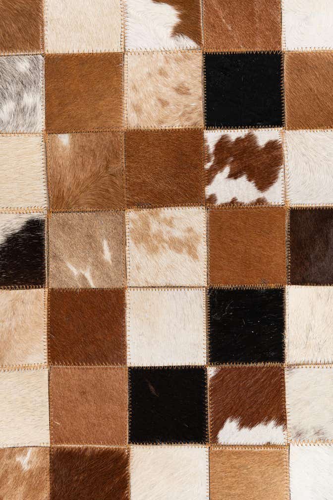 8' x 10' Cowhide Leather Rug