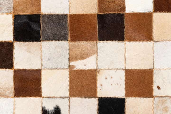 8' x 10' Cowhide Leather Rug