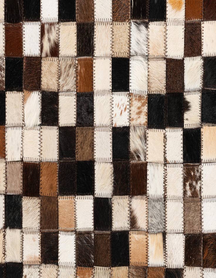 Detail image of 8' 2 x 10' Cowhide Leather Rug