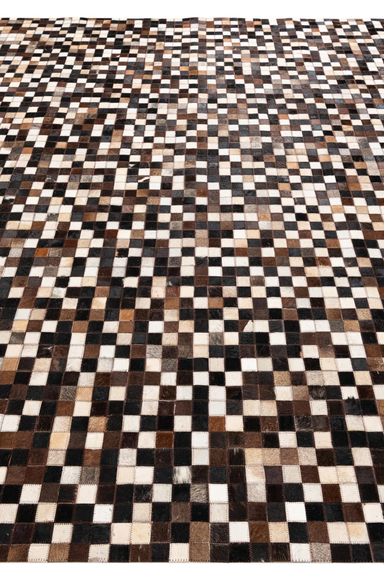 8' x 10' Cowhide Leather Rug