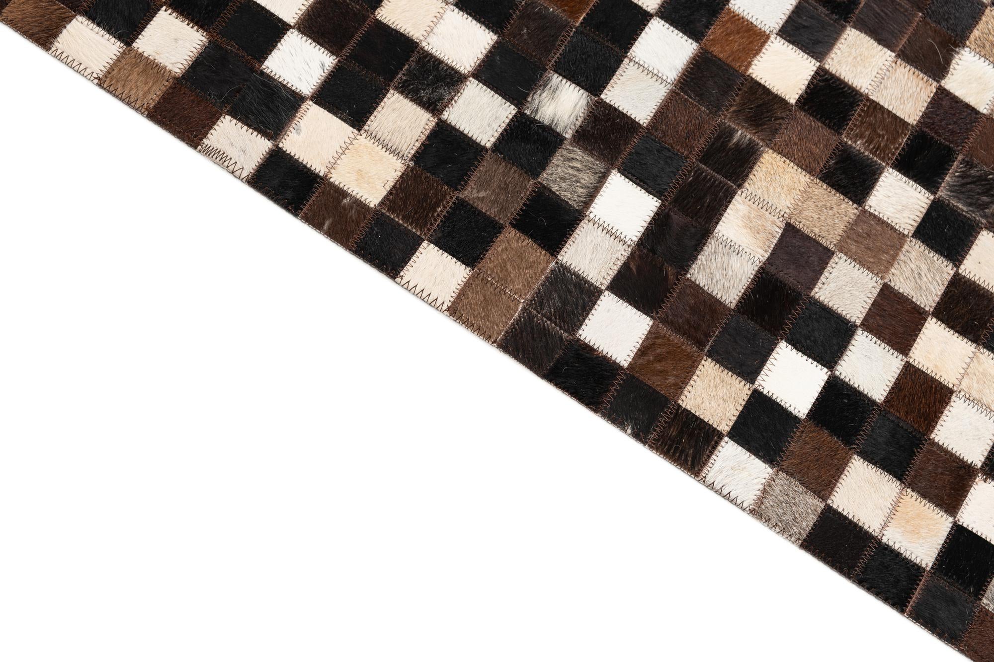 8' x 10' Cowhide Leather Rug