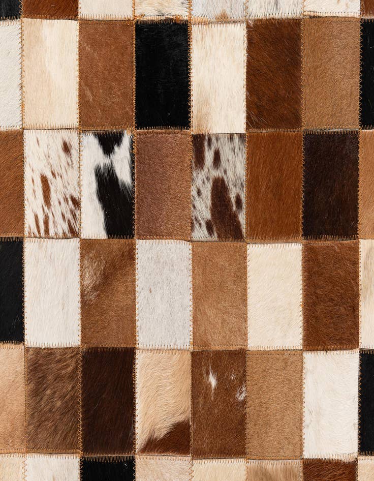 Detail image of 8' x 10' Cowhide Leather Rug