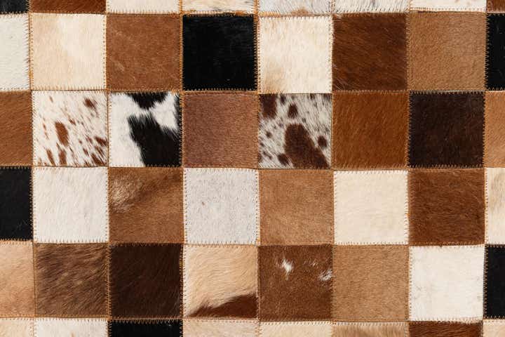 8' x 10' Cowhide Leather Rug