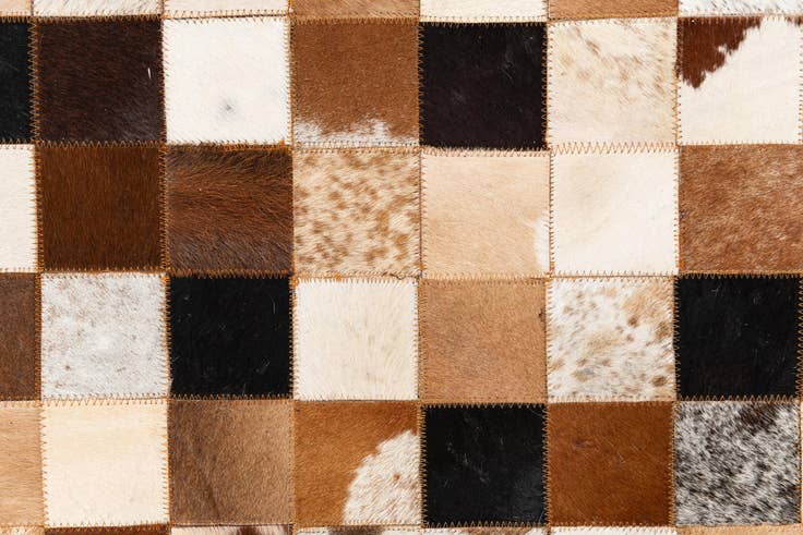 Detail image of 8' x 10' Cowhide Leather Rug