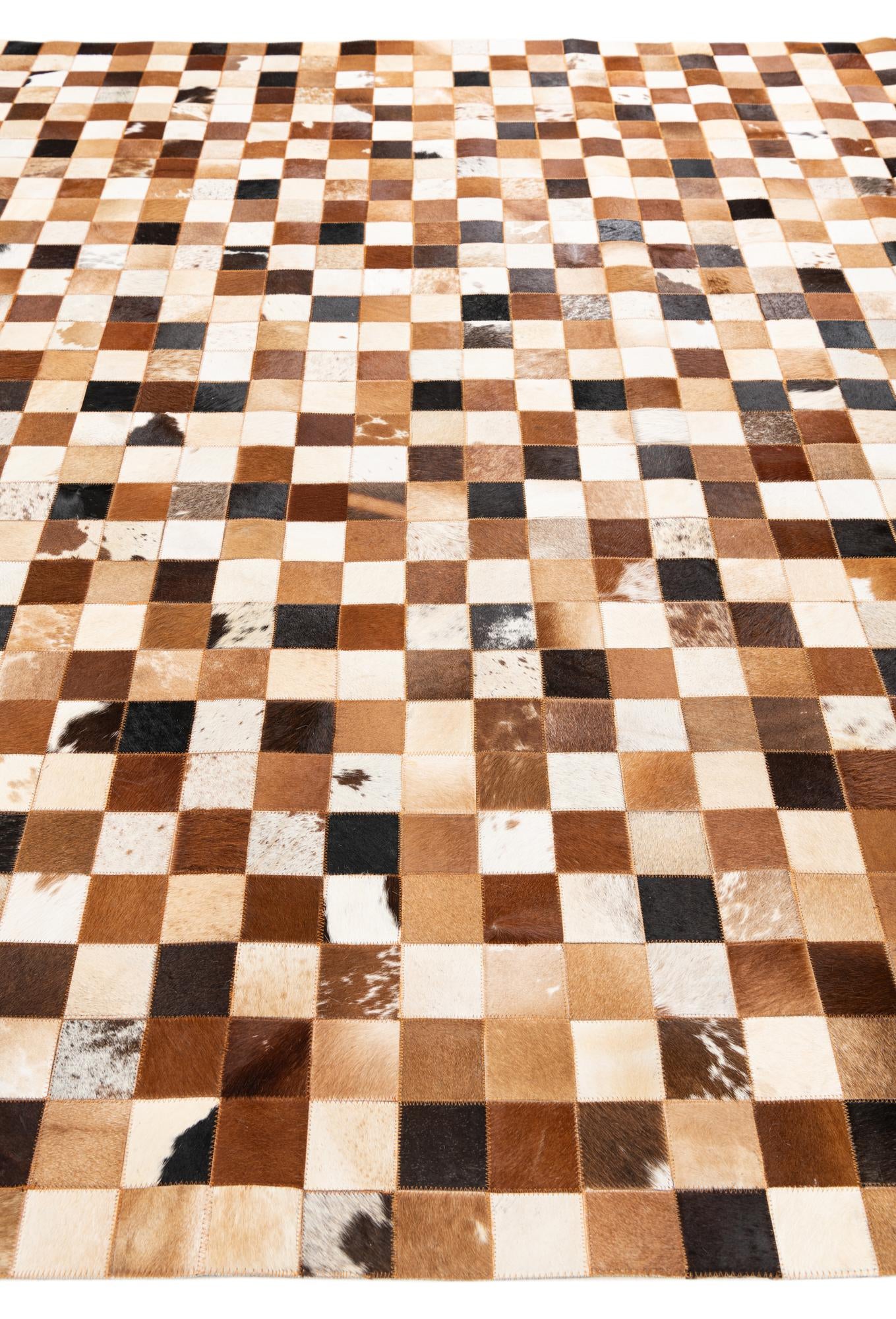 8' x 10' Cowhide Leather Rug