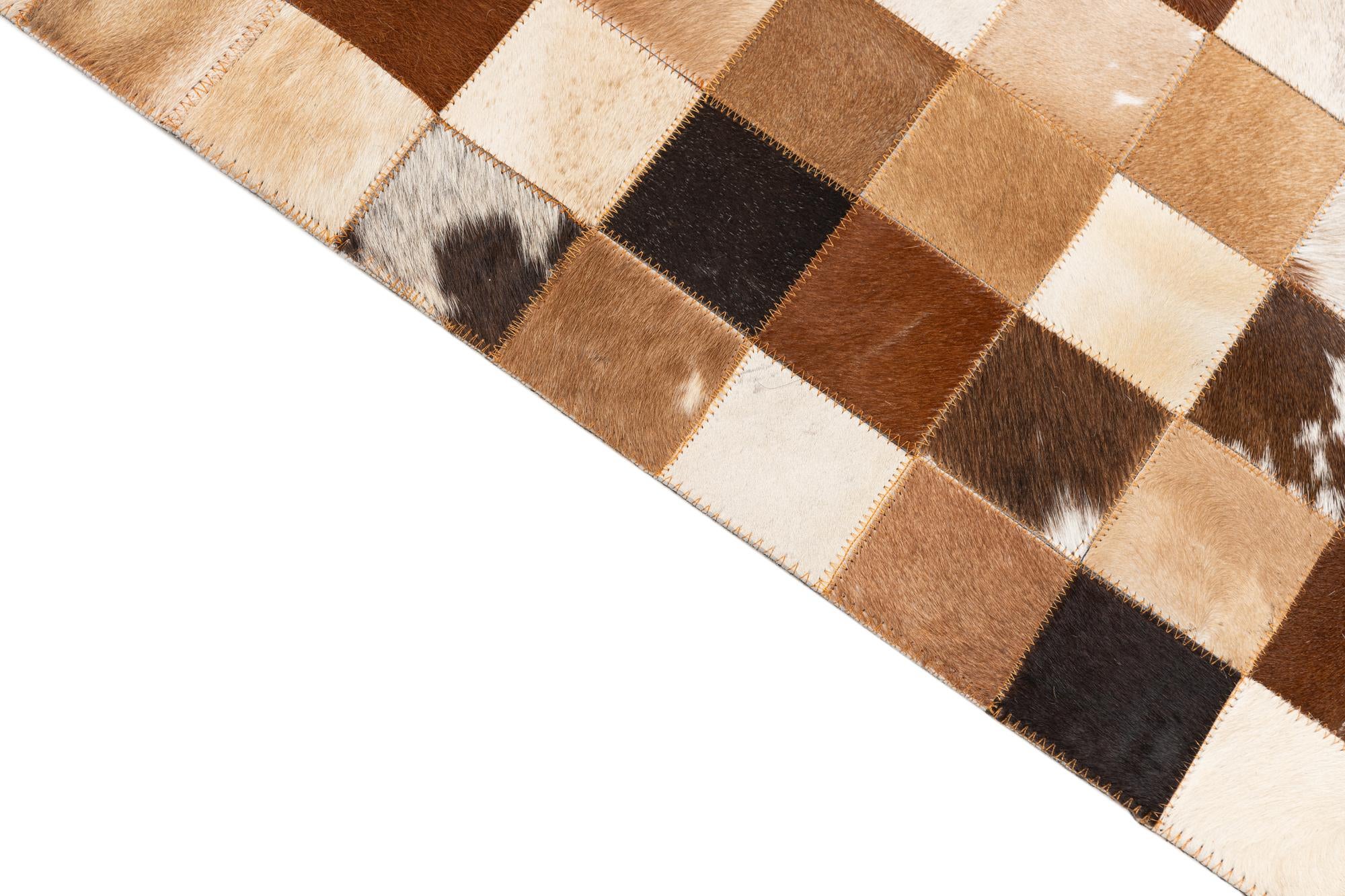 8' x 10' Cowhide Leather Rug