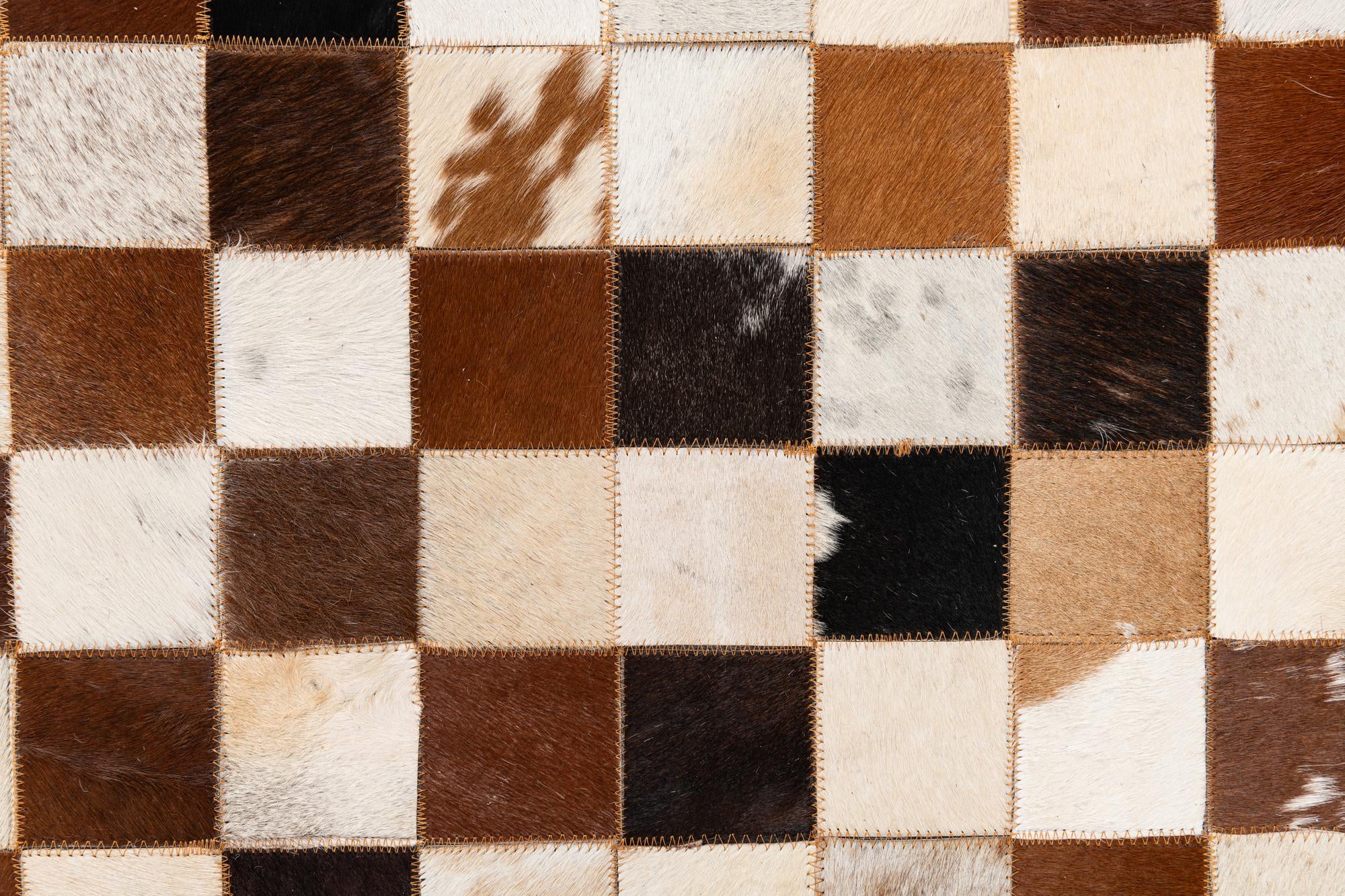 8' x 10' 2 Cowhide Leather Rug