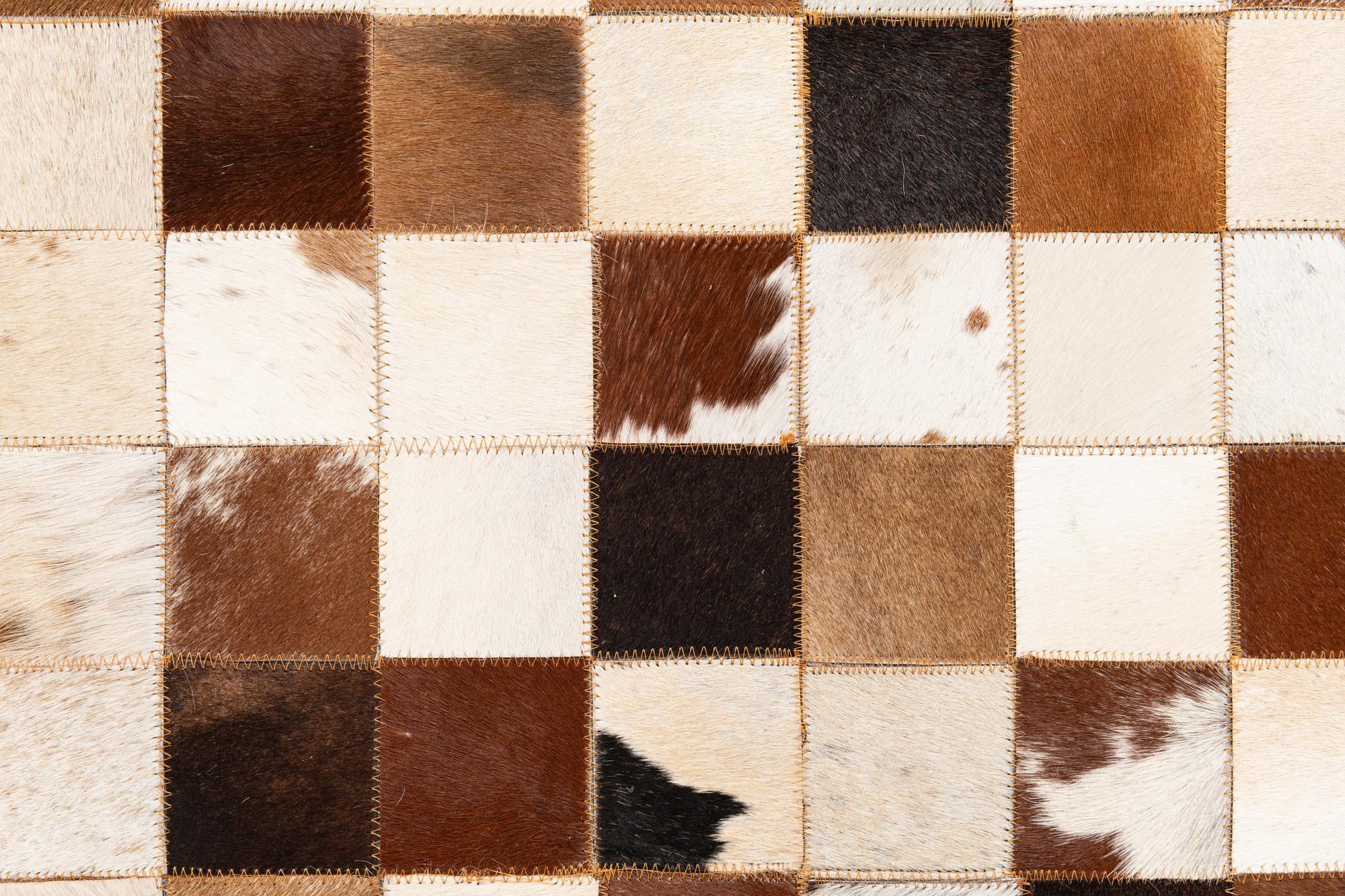8' x 10' 2 Cowhide Leather Rug