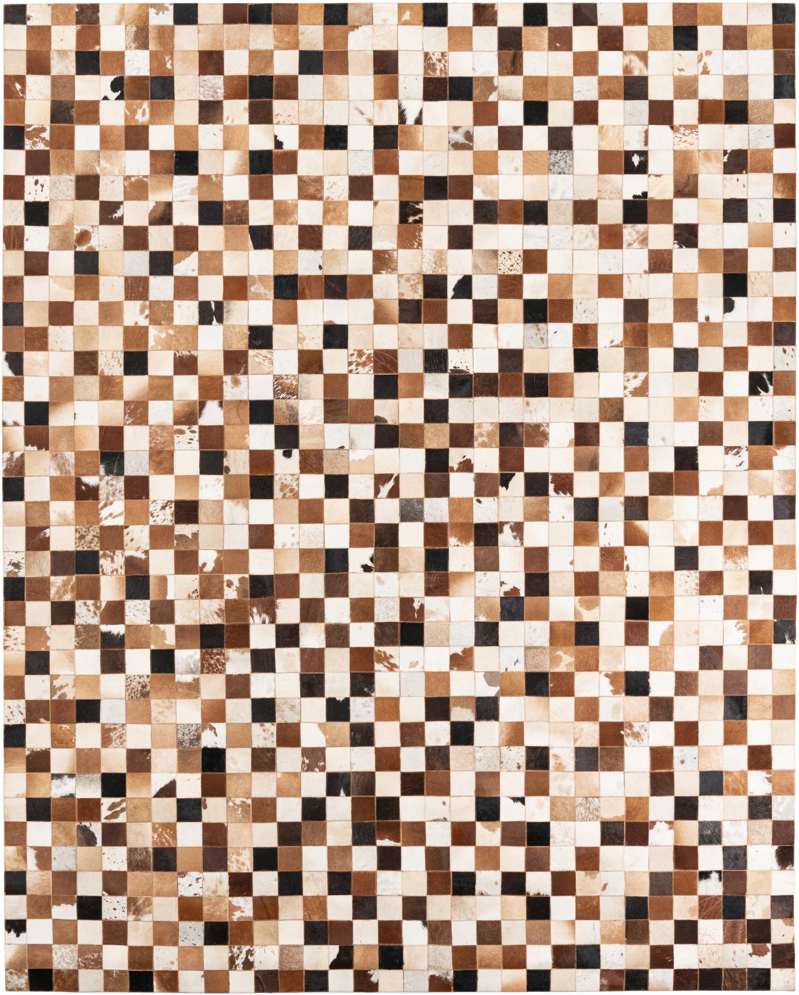 8' x 10' 2 Cowhide Leather Rug