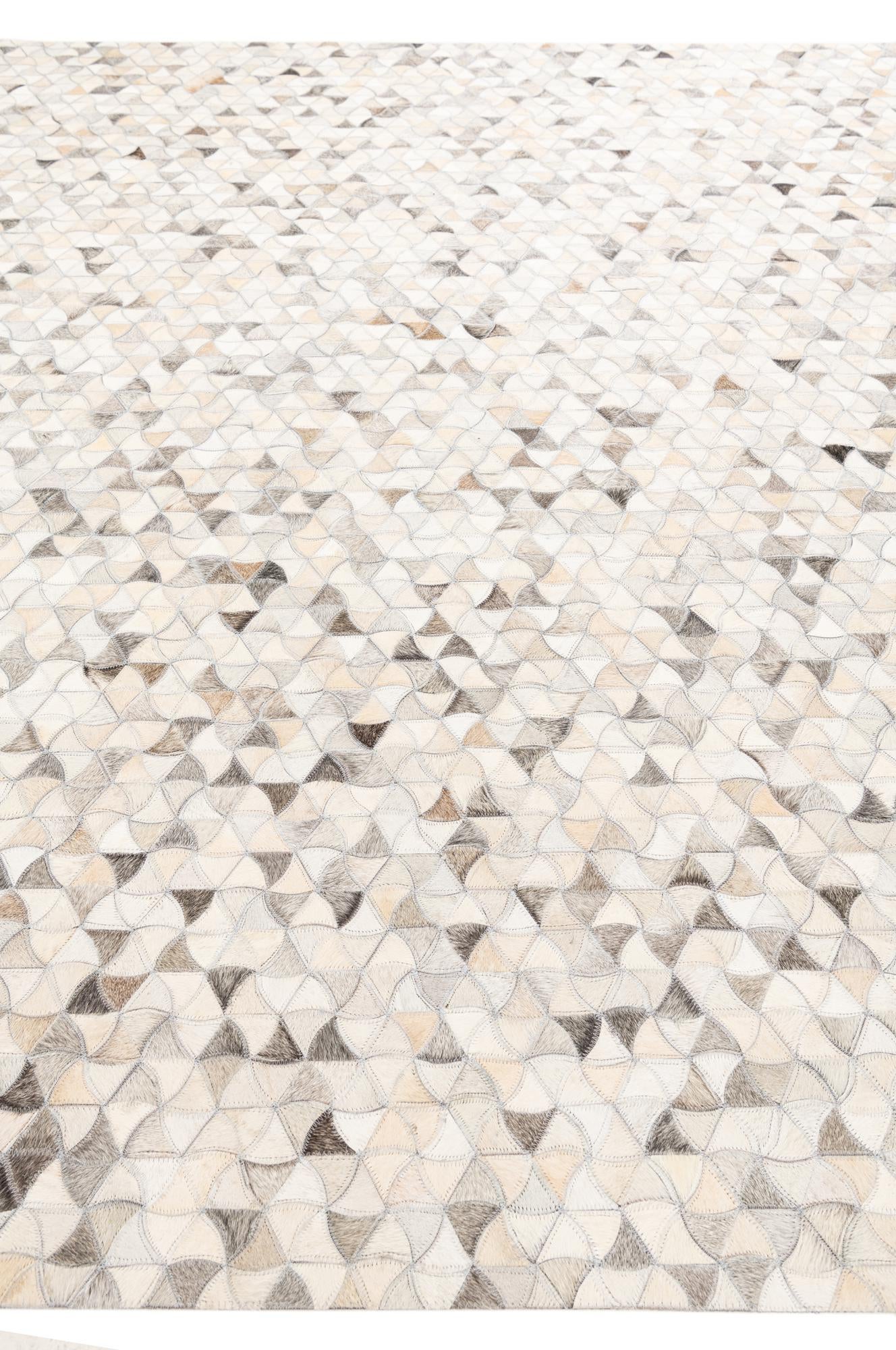 8' x 9' 10 Cowhide Leather Rug