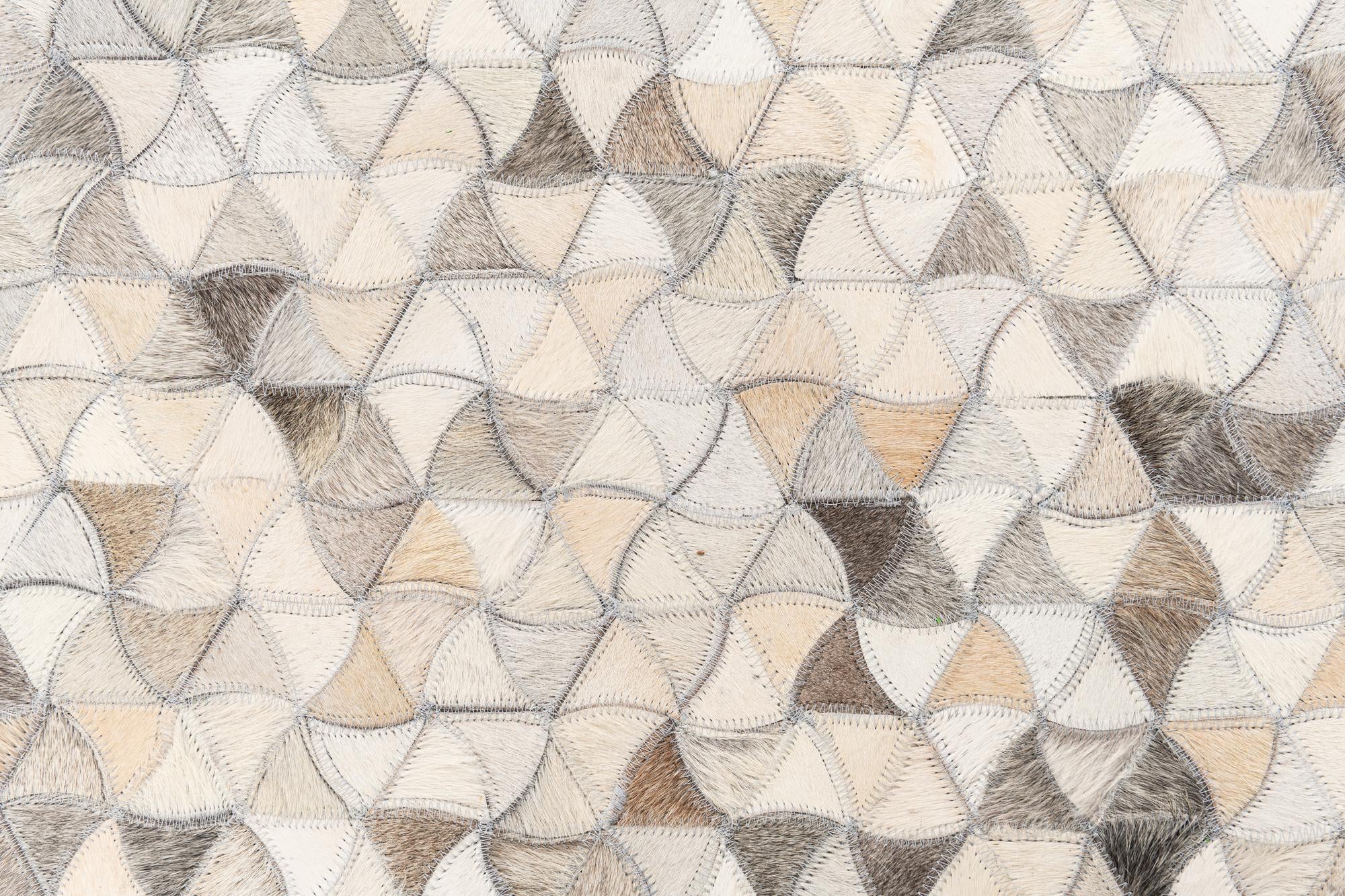 8' x 9' 10 Cowhide Leather Rug