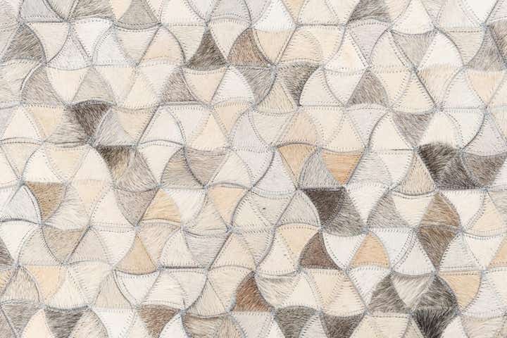 8' x 9' 10 Cowhide Leather Rug