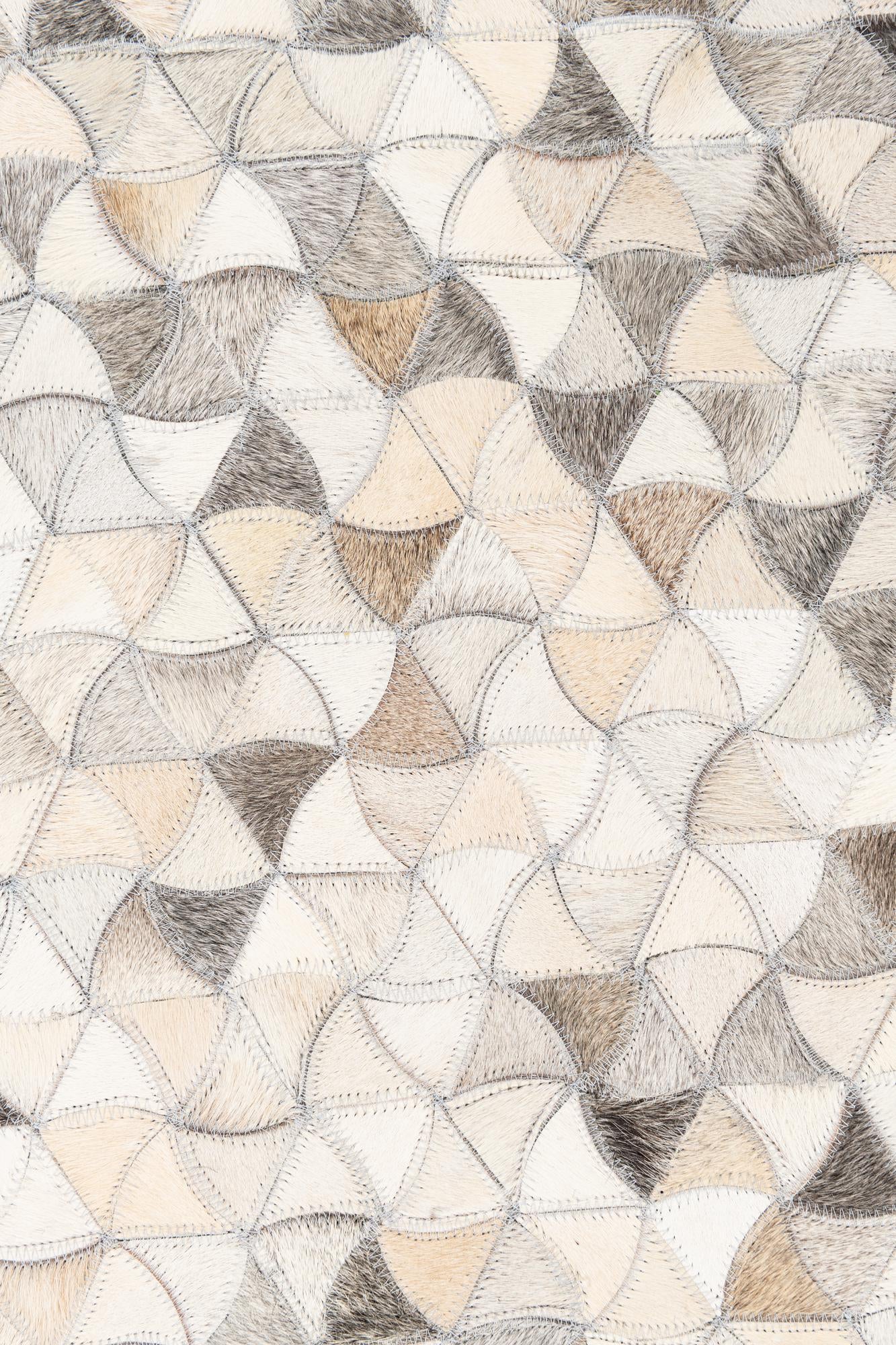 8' x 9' 10 Cowhide Leather Rug