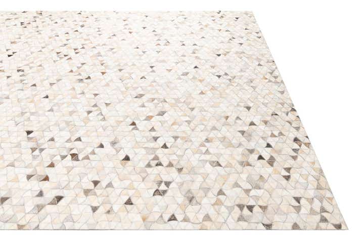 7' 8 x 10' Cowhide Leather Rug