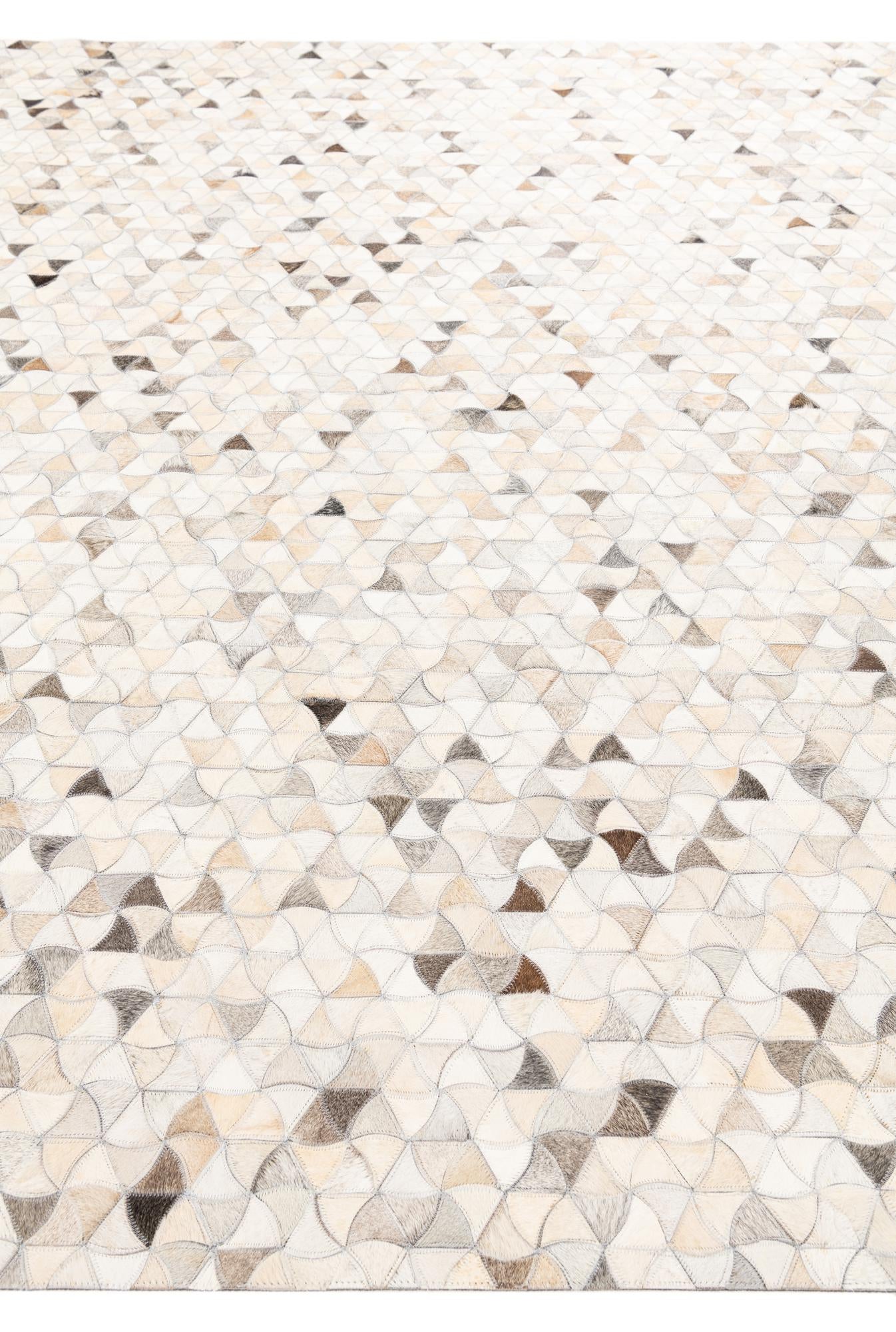 7' 8 x 10' Cowhide Leather Rug