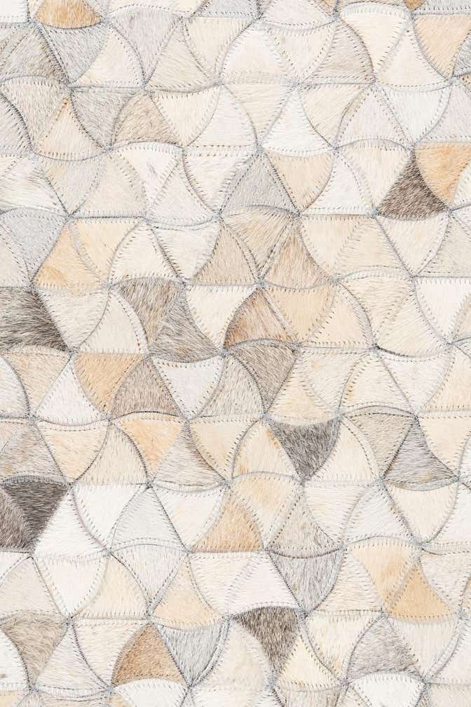 7' 8 x 10' Cowhide Leather Rug