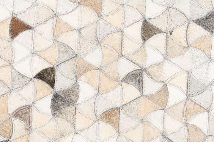 7' 8 x 10' Cowhide Leather Rug