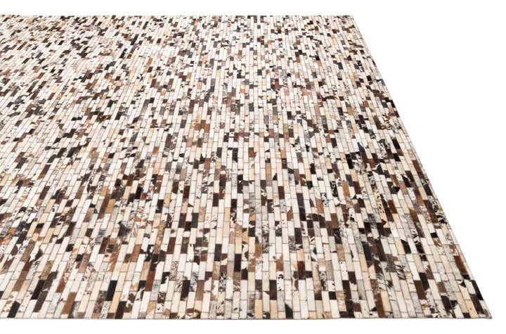 8' 2 x 10' 2 Cowhide Leather Rug