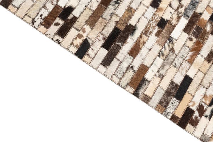 Detail image of 8' 2 x 10' 2 Cowhide Leather Rug