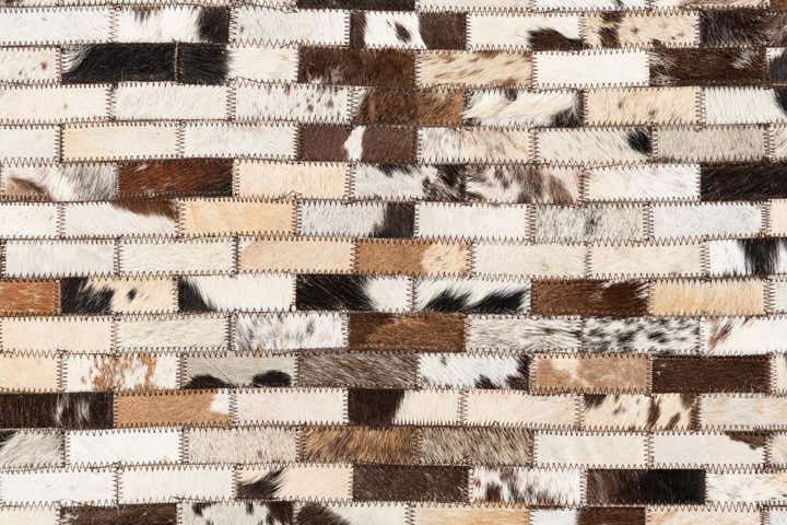 8' 2 x 10' 2 Cowhide Leather Rug