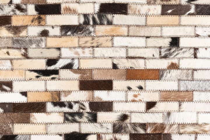 8' 2 x 10' 2 Cowhide Leather Rug