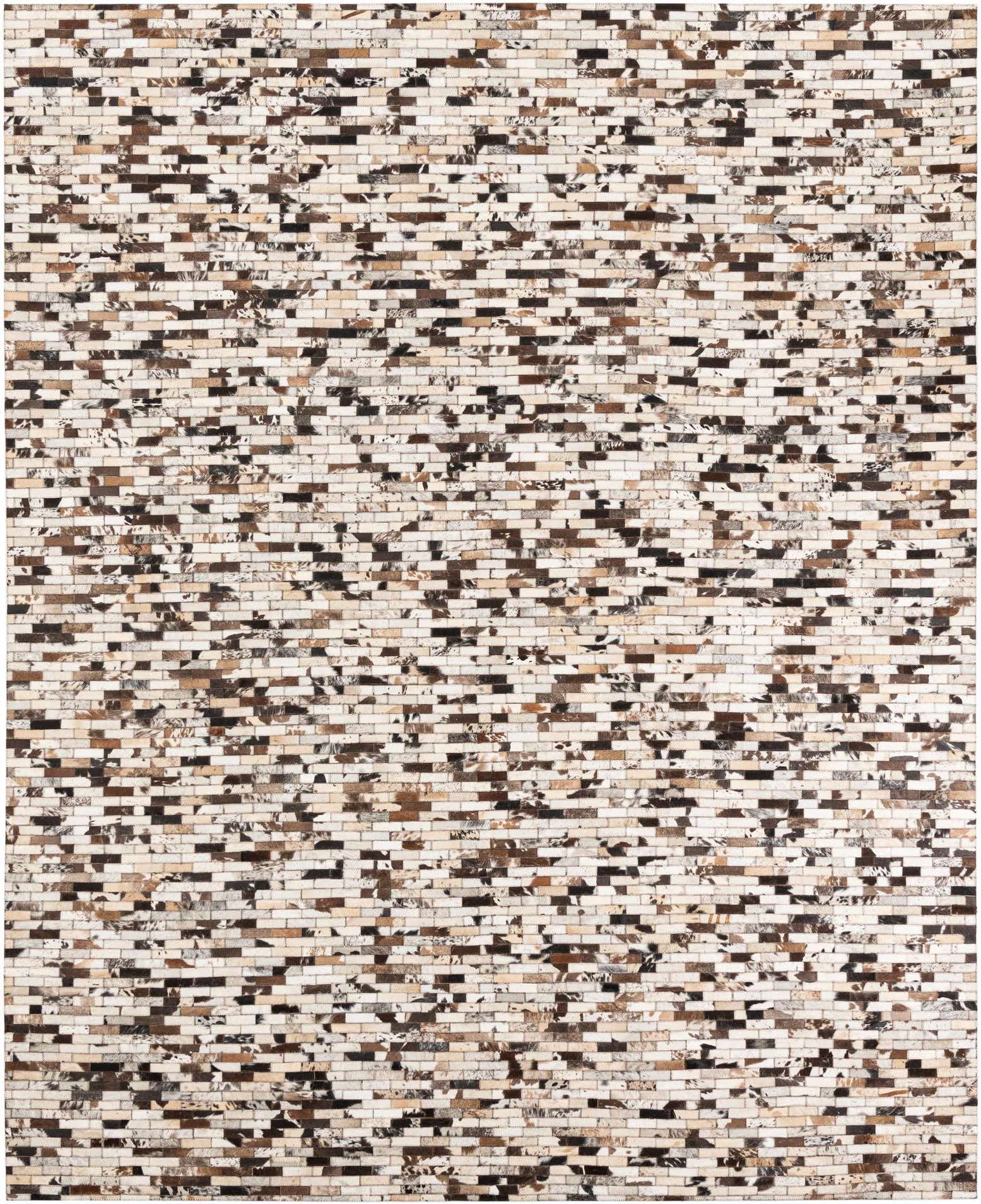 8' 2 x 10' 2 Cowhide Leather Rug