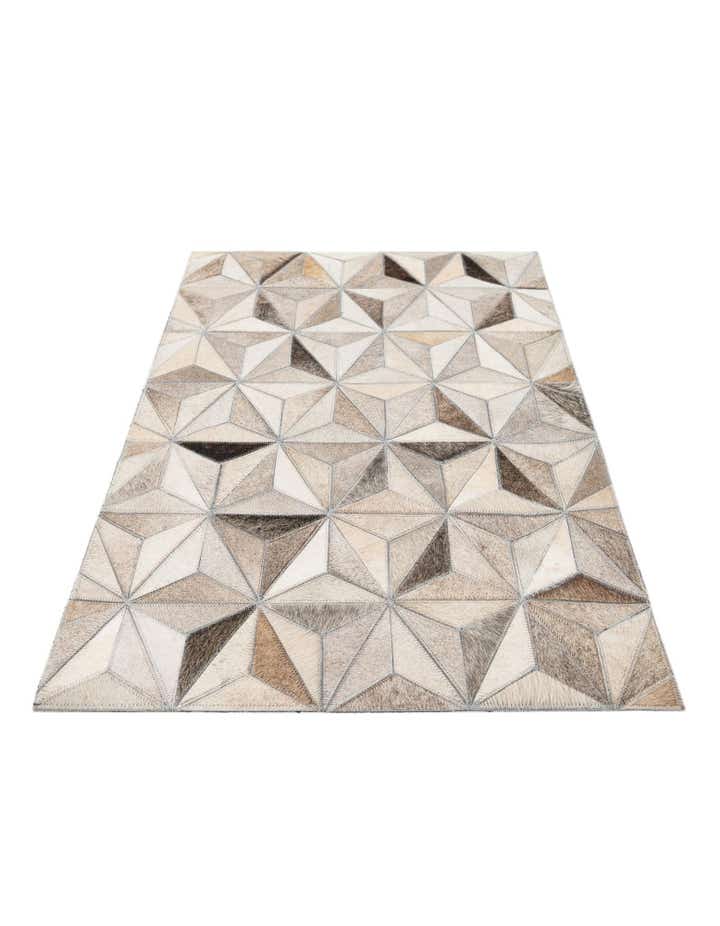 2' 1 x 3' Cowhide Leather Rug