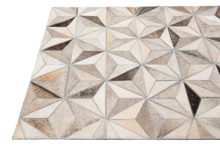 Detail image of 2' 1 x 3' Cowhide Leather Rug