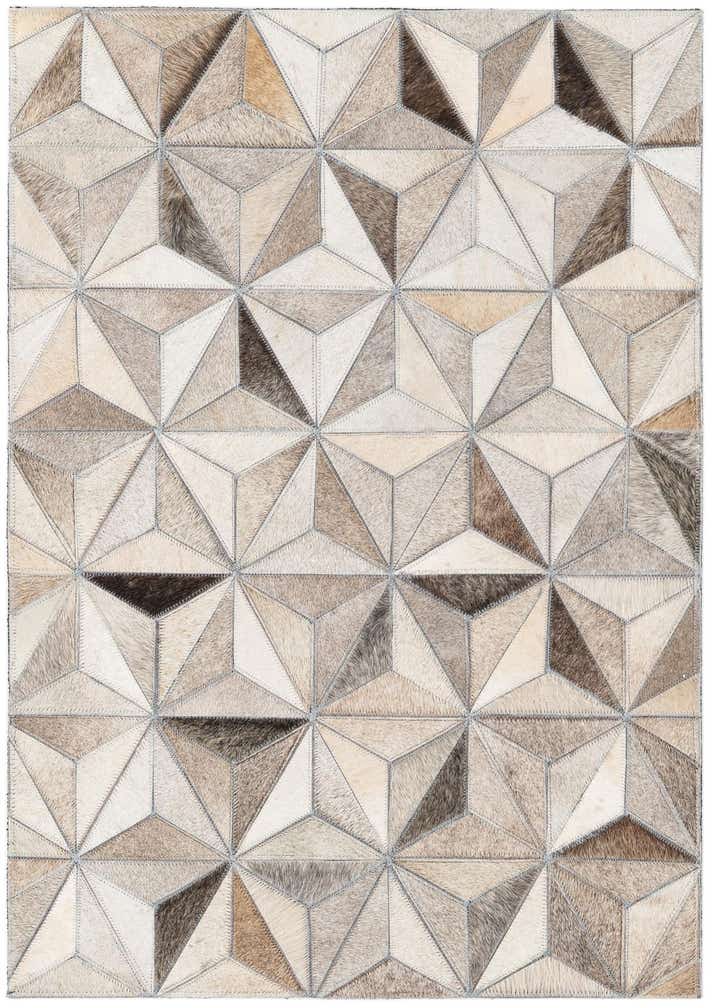 2' 1 x 3' Cowhide Leather Rug