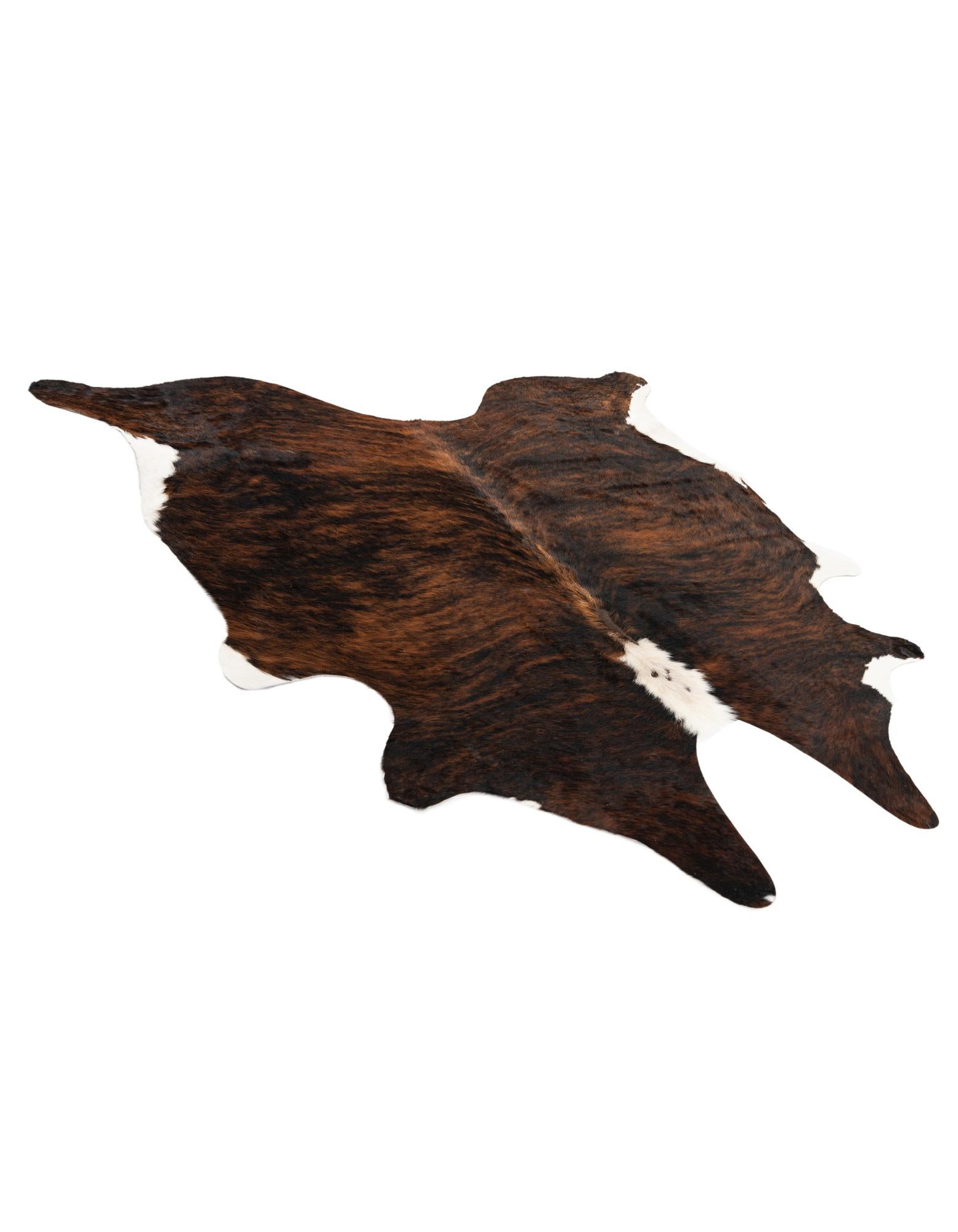 6' 1 x 6' 11 Cowhide Leather Rug