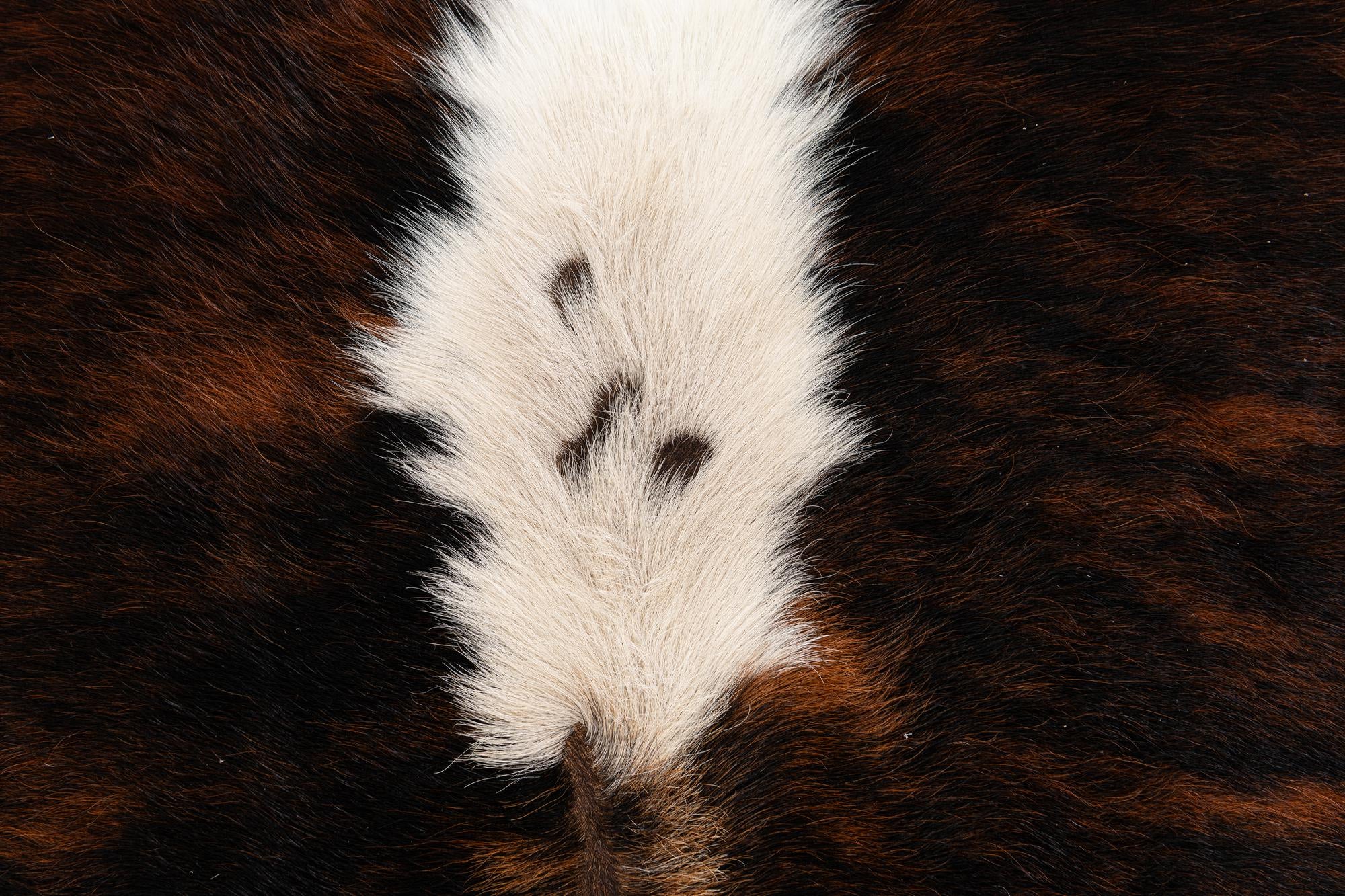 6' 1 x 6' 11 Cowhide Leather Rug