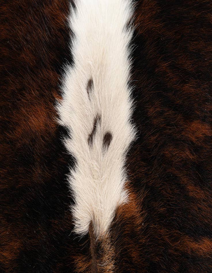 Detail image of 6' 1 x 6' 11 Cowhide Leather Rug