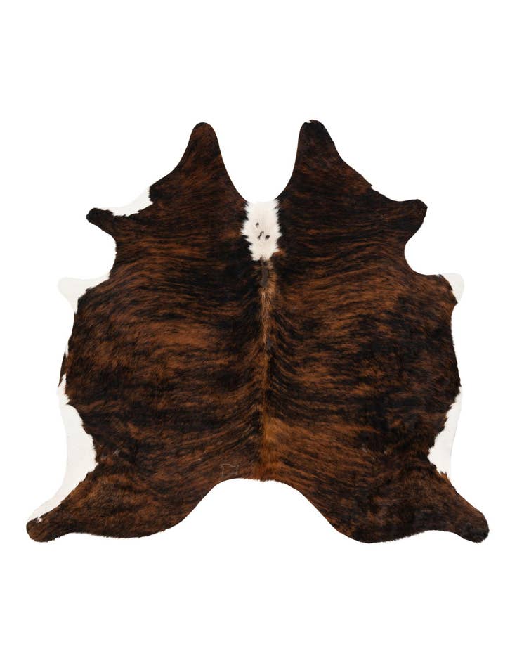 Detail image of 6' 1 x 6' 11 Cowhide Leather Rug