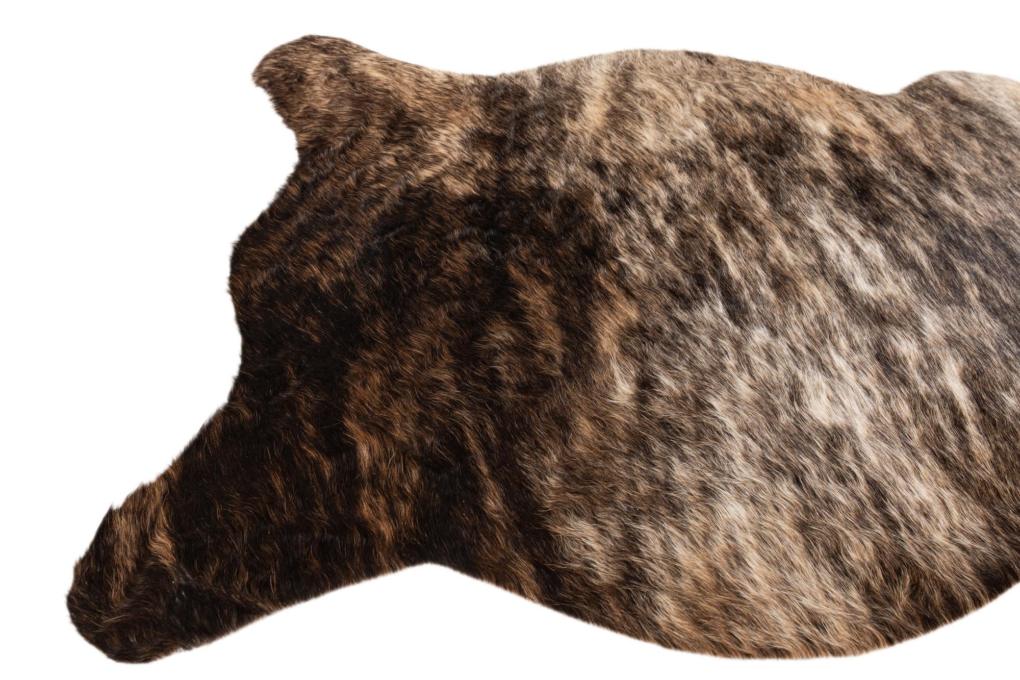 2' 2 x 2' 11 Cowhide Leather Rug