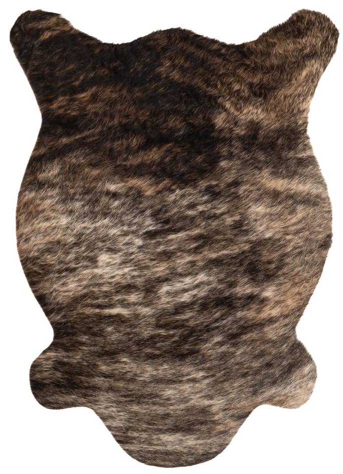 Detail image of 2' 2 x 2' 11 Cowhide Leather Rug