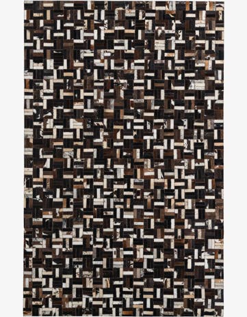 5' x 7' 10 Cowhide Leather Rug