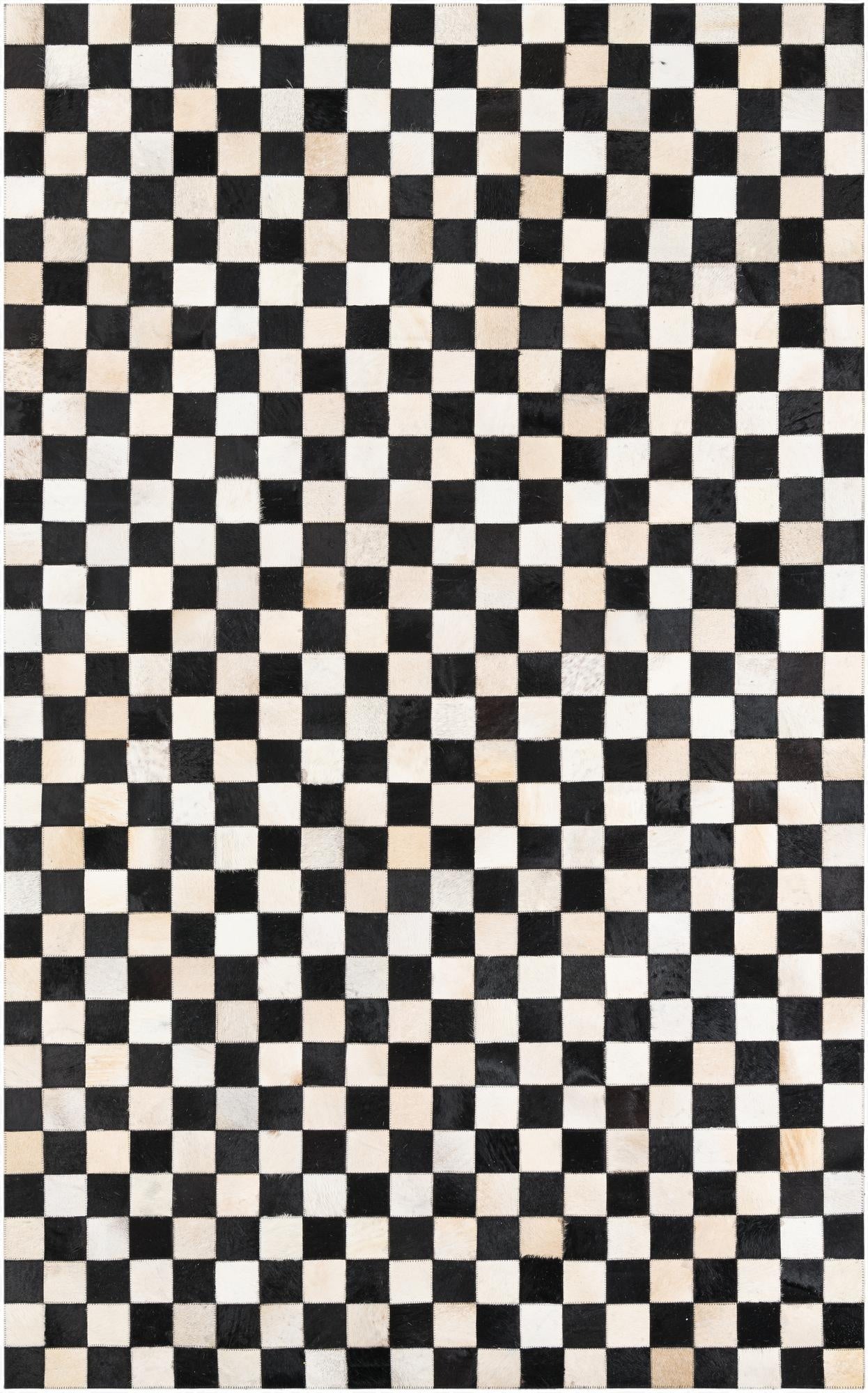 5' x 8' Cowhide Leather Rug