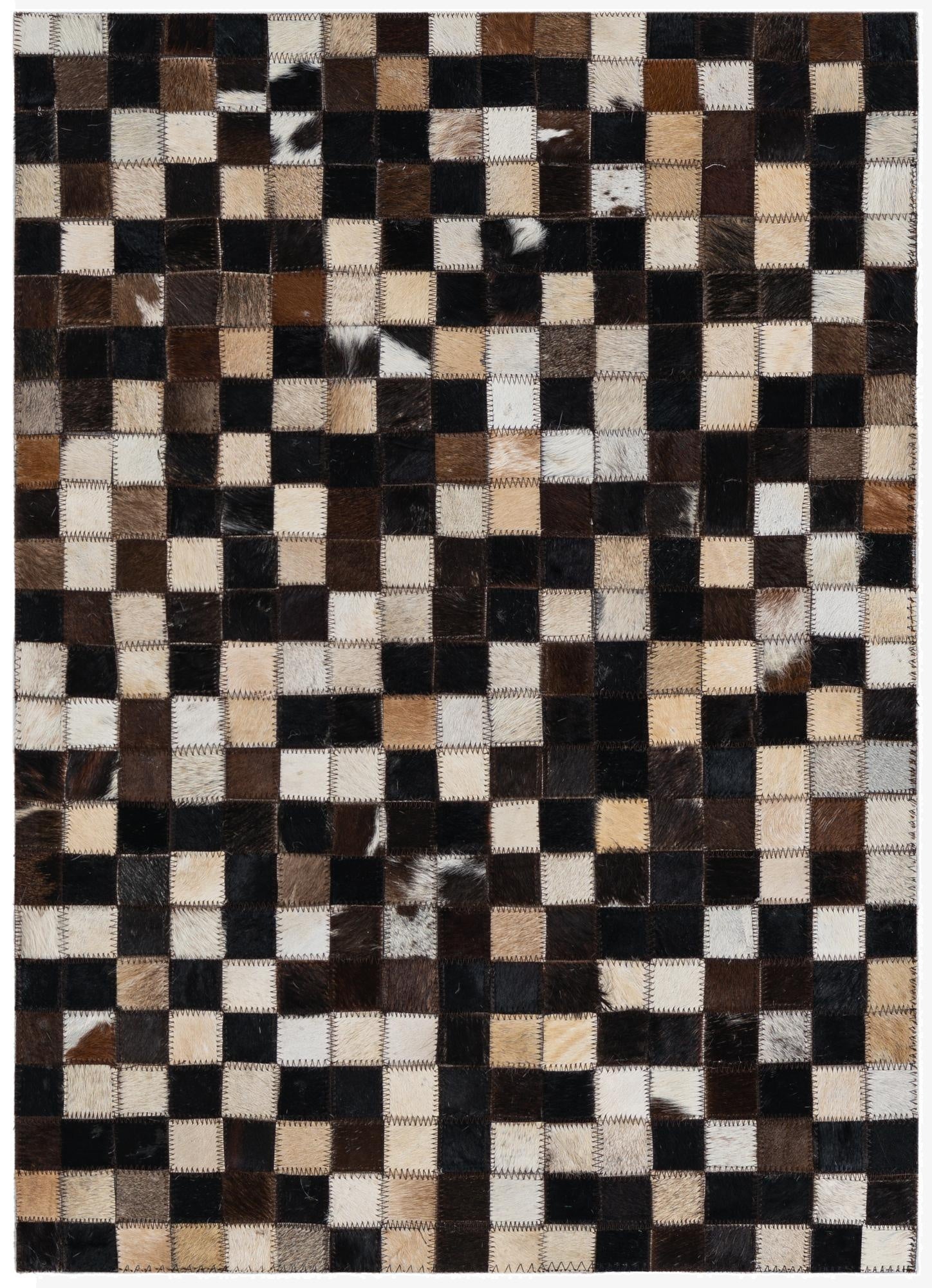 2' 1 x 3' Cowhide Leather Rug
