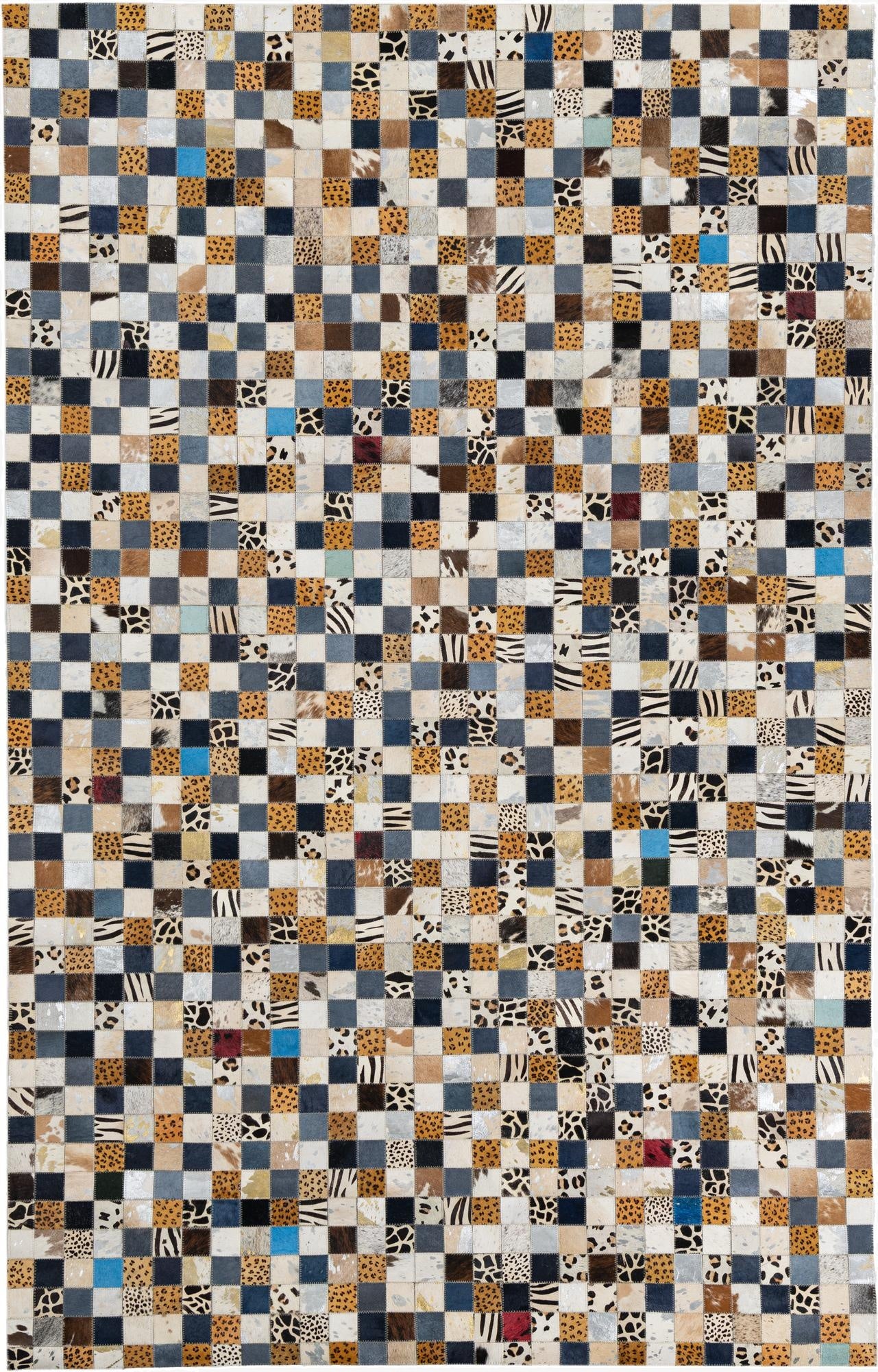 5' x 8' Cowhide Leather Rug