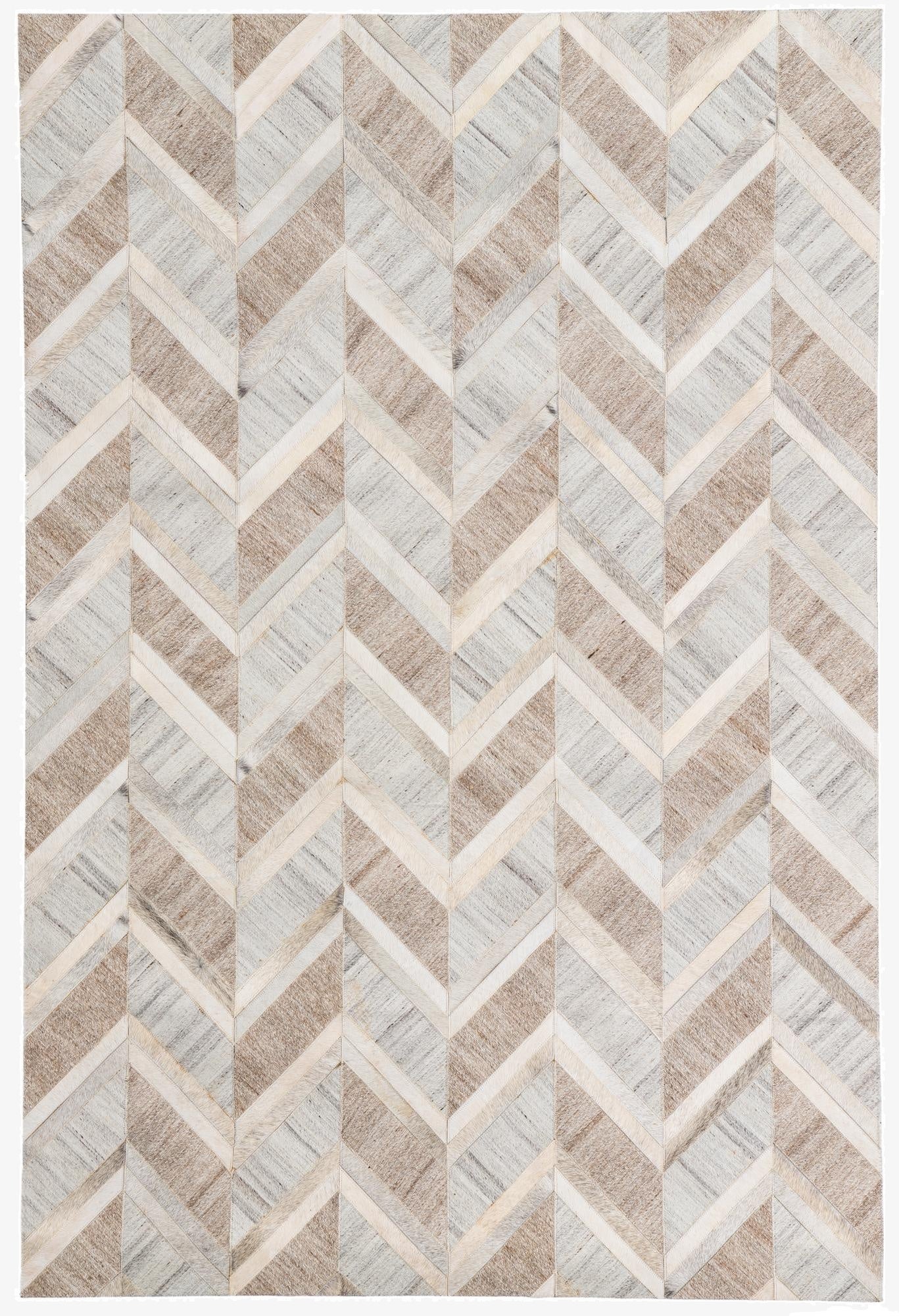 4' 1 x 6' 1 Cowhide Leather Rug