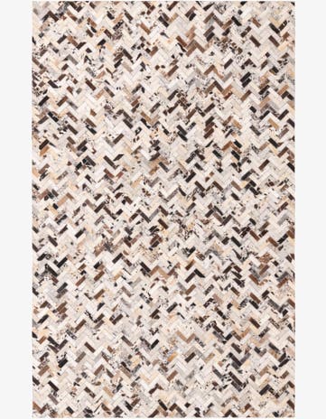 5' x 7' 10 Cowhide Leather Rug